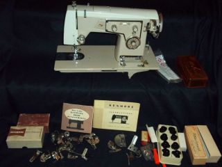    Roebuck Kenmore Sewing Machine Model 48 plus attatchments
