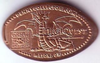 MagiQuest Great Wolf Lodge Souvenir Pressed Penny