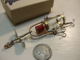 Vintage Style Glass Lures(FIREFLY SPINNER)use live bait
