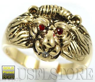 mens gold lion ring in Jewelry & Watches