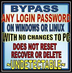 BYPASS LOGIN PASSWORD~Windows XP~Vista~7~Linux~Fedora~Not Recovery 