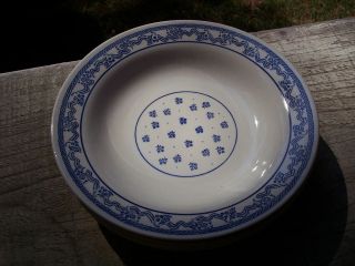 Oxford 8 3/4 Blue & White Salad or Soup Bowls Made in Brazil