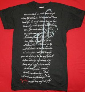 AFI A FIRE INSIDE Miss Murder Lyrics T Shirt **NEW XL
