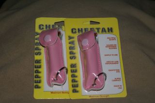   Cheetah 18% OC Police Keychain Pepper Spray w/ UV DYE case fits mace