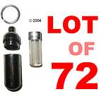 LOT OF 72 NEW GEOCACHING ID TAG GPS HOLDERS METAL TUBES