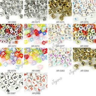   Acrylic Plastic Beads Letter Alphabet 14 style to choose FREE SHIP