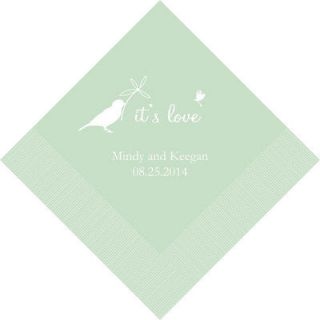   Personalized WHIMSICAL GARDEN Beverage/Luncheon 3 ply Paper Napkins