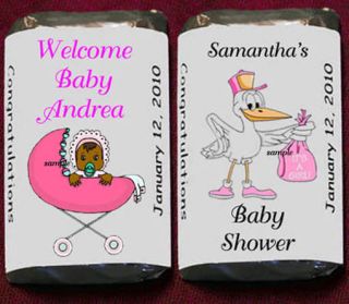   Girl BABY SHOWER Miniatures Candy Wrappers Personalized Party Favors