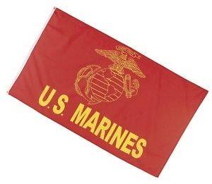 USMC Marine Corps Flag w Eagle Globe and Anchor EGA Scarlet and Gold 3 