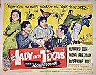 LADY FROM TEXAS (1951) HOWARD DUFF * MONA FREEMAN * ORIGINAL 22X28 