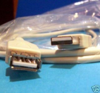 USB Male to Female Extension 140cm 1.4 Mtr Cable Light Grey
