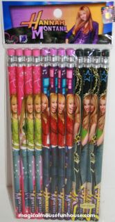 HANNAH MONTANA 12 PC Pencils Party Favors Miley New #B