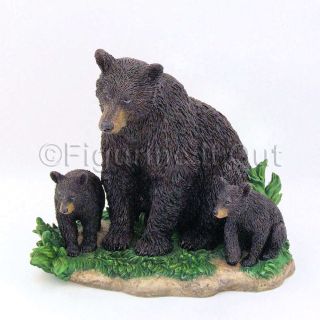 BLACK BEARS Mama Bear & Cubs Natures Wonders Figurine NIB FREE SHIP 