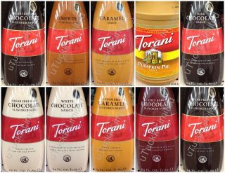 Torani Syrup Sauce Topping Drink Ice Cream Smoothie Huge Jar   Fast 