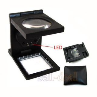   Counter Linen Tester Magnifier Illuminated Magnifying Glass Stand