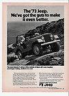   Ad for 1973 Jeep The Most Famous 4 Wheel Drive Vehicle of Them All