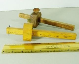 Antique STANLEY Marking Gauge Tools~Number 65 Boxwood & Brass + 61 