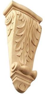   15 24 Leaf Corbel Hand Carved Solid Oak Alder Maple or Cherry IWW48