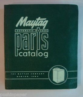 OLD VINTAGE MAYTAG AUTOMATIC WASHER PARTS CATALOG 1958