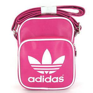 BNWT Adidas AC Mini Messenger Bag Purse luggage Pink/White (Bloom 