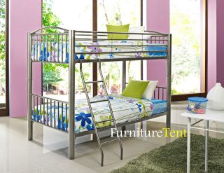 Heavy Metal PewterTwin Over Twin/ Full over Full Bunk Bed