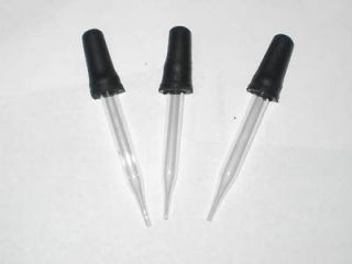 Glass Medicine / eye droppers with bulb Set of 12