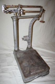   Vtg FAIRBANKS Cast Iron IMPERIAL Grocery GROCERS Grain BEAM SCALE kua