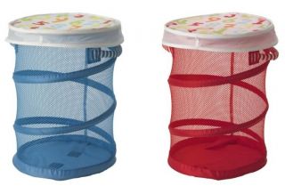 IKEA KUSINER Mesh basket with lid kids storage 19x13 collapsable toy 