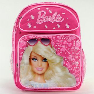 Mattel Barbie Pink Jewels 16 Large Backpack   Girls School Book Bag 