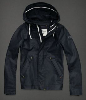 Abercrombie & Fitch Mens Jacket REDFIELD MOUNTAIN Hooded Coat Navy XL 