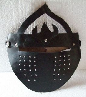 COLLECTIBLES MEDIEVAL LARP REAL LEATHER WEARABLE MASK ARMOR ARMOUR 