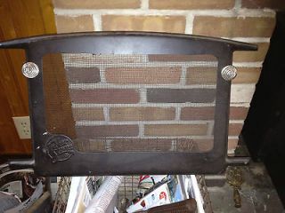 Fisher Wood double door Bear Stove Fire Viewing Screen hard to find