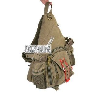  Canvas Khaki Mens Messenger Bag Military Style K6212 Shoulder Bag
