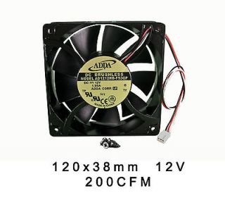   New Case Fan 12V 200CFM PC Cooling 3pin Metal 4 Screws Ball Bg 330Q