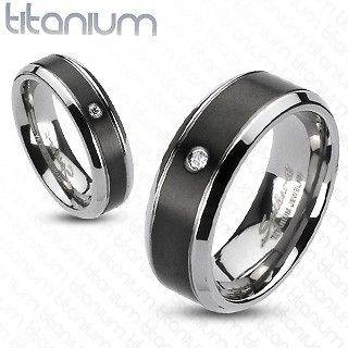 MENS or WOMENS SIMULATED DIAMOND ROW TITANIUM WEDDING RING 5 6 7 8 9 