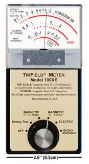   100XE ELECTROSMOG METER 60Hz, POWER LINES, EMF, RF, MICROWAVES, NEW