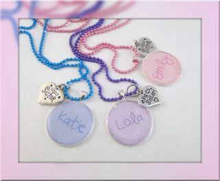 Big Sister / Little Sister Pendant Necklace Girls Personalised 