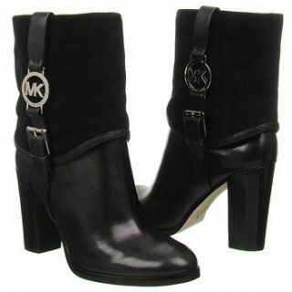 NWB MICHAEL MICHAEL KORS Womens Fulton Bootie Leather Fashion Black 