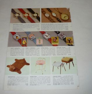   ad page ~ DISNEY WATCHES, HOPALONG CASSIDY ~ Mickey Mouse, more
