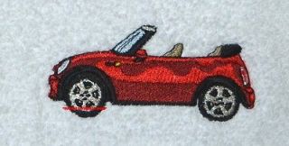 MINI COOPER CAR   VEHICLE   2 EMBROIDERED HAND TOWELS by Susan