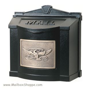 Gaines Metal Wall Mount Mailbox   Eagle Plate Mail Box