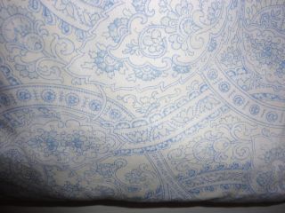   RALPH LAUREN PUTNEY PAISLEY TWIN FITTED SHEET BLUE WHITE PRE OWNED