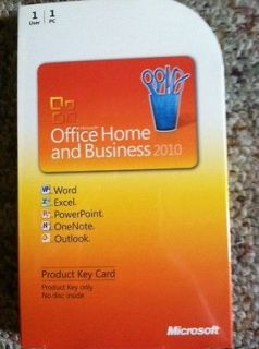 Microsoft Office 2010 Outlook Word Excel Powerpoint OneNote   Home and 