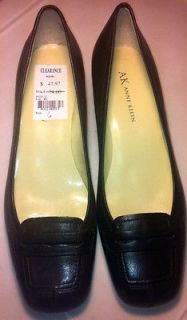 AK Anne Klein iflex leather oxford w/ heel  BRAND NEW classic shoe 