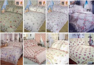 Frilled Duvet Quilt Cover Luxury Bedding Sets Available in Single 