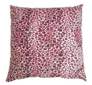 EF14 Leopard Fuschia Black Dot Faux Fur Cushion Cover/Pillow Case 