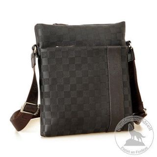   Men Slim Casual Messenger Shoulder PU Leather Bag Mini Laptop Bags