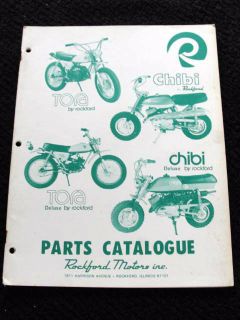   BRIDGESTONE TORA & CHIBI MINI BIKE & TRAIL MOTORCYCLE PARTS CATALOG