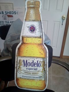 MODELO ESPECIAL METAL BEER BOTTLE SIGN/BRAND NEW/22TALL!!!​!