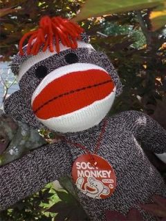 Schylling 20 Red Heel Sock Monkey Plush Doll  NIB!